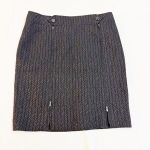 Armani Collezioni Striped Wool Pencil Skirt Italy Size 12